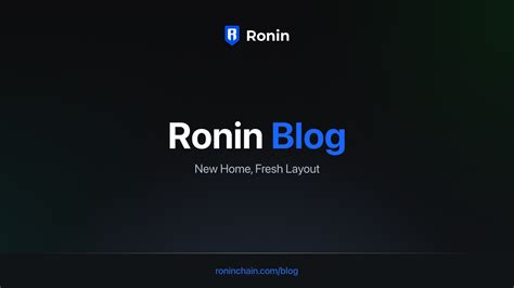 Ronin Blog.